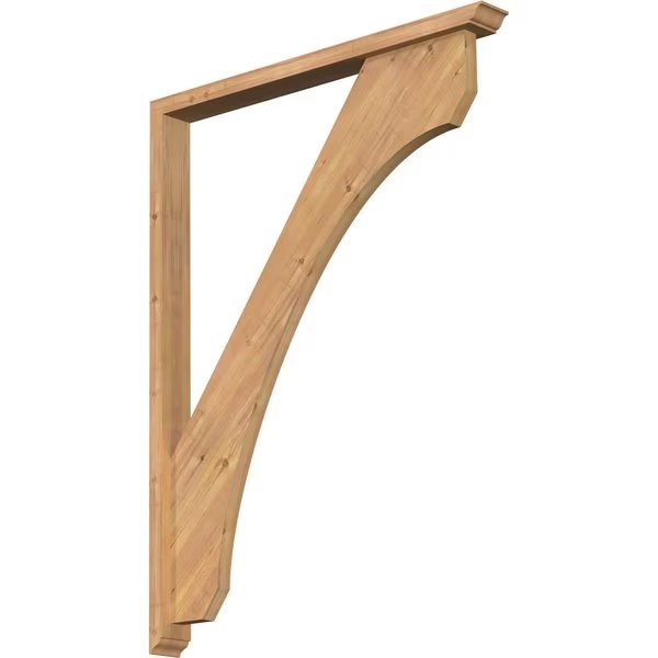 Legacy Traditional Smooth Bracket w/ Offset Brace, Western Red Cedar, 3 1/2